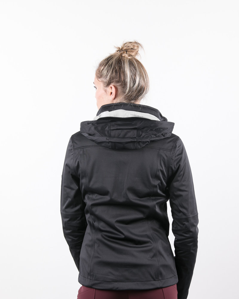 Ladies' rain jacket, Acqua Seamless, waterproof, black
